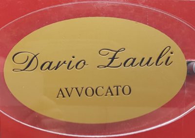 TARGA Avvocato Dario Zauli